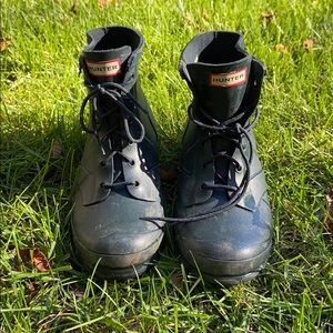 Hunter boots - lace up, forest green